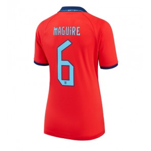 Anglia Harry Maguire #6 Koszulka Wyjazdowych Kobiety MŚ 2022 Krótki Rękaw